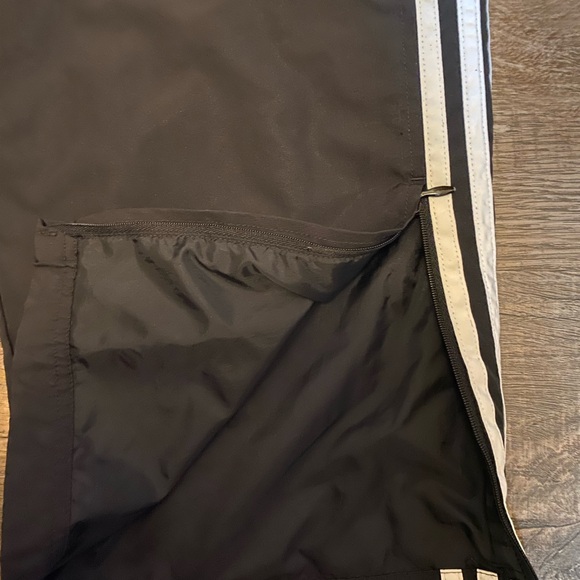 Adidas Women's Black Joggers with White Stripes - Picture 2 of 4